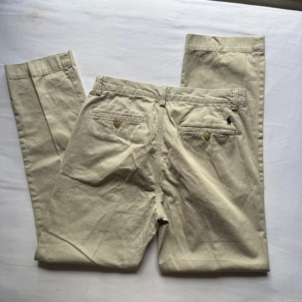 Polo Ralph Lauren Mens Classic Fit Chino Pants Tan Khaki Twill 32x32